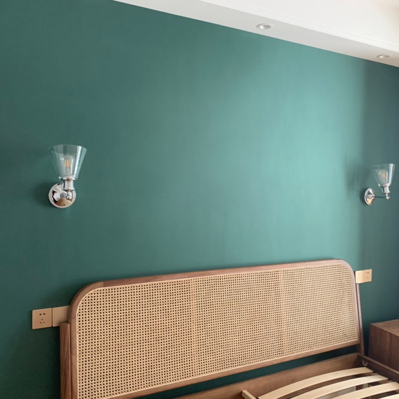 Glass Geometric Shade Wall Lighting Industrial Style 1 Light Wall Mounted Light Fixture