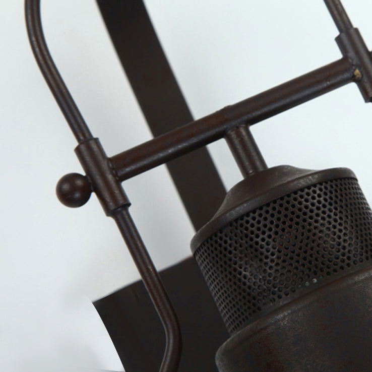 Glass Half Cylinder Shade Wall Lighting Industrial Style 1 Light Wall Mounted Light Fixture