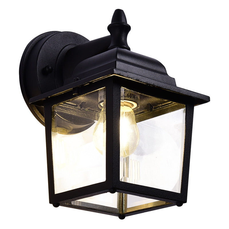 Illuminazione da parete in metallo geometrico stile industriale 1 lampada montata a parete leggera in nero