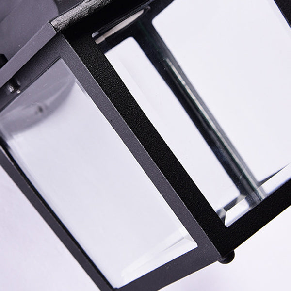 Illuminazione da parete in metallo geometrico stile industriale 1 lampada montata a parete leggera in nero