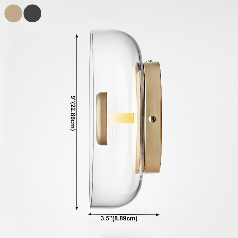 Moderne Style Schüssel LED Wandleuchte Beleuchtung Glas 1 leichte Wandmontagelampe