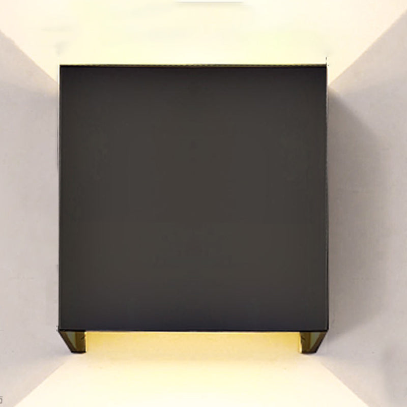 Moderner Stil quadratischer LED -Wandleuchten Beleuchtung Metall 1 Leichte Wandmontagelampe