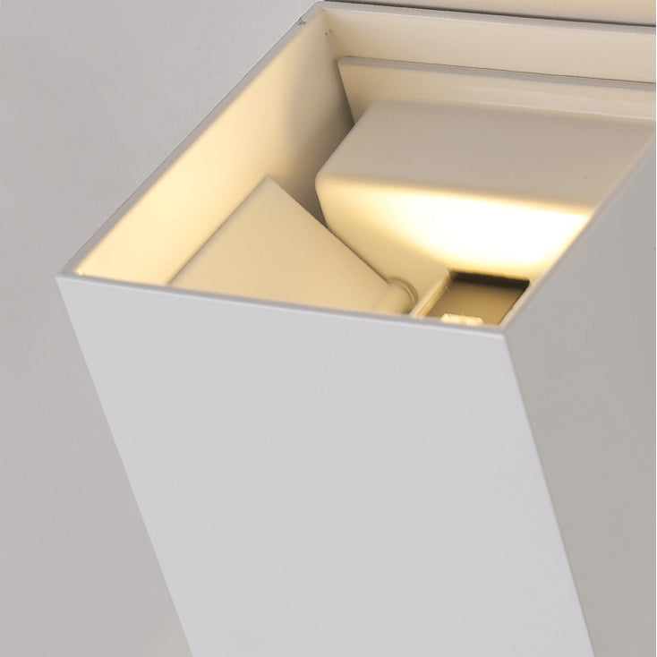 Moderner Stil quadratischer LED -Wandleuchten Beleuchtung Metall 1 Leichte Wandmontagelampe