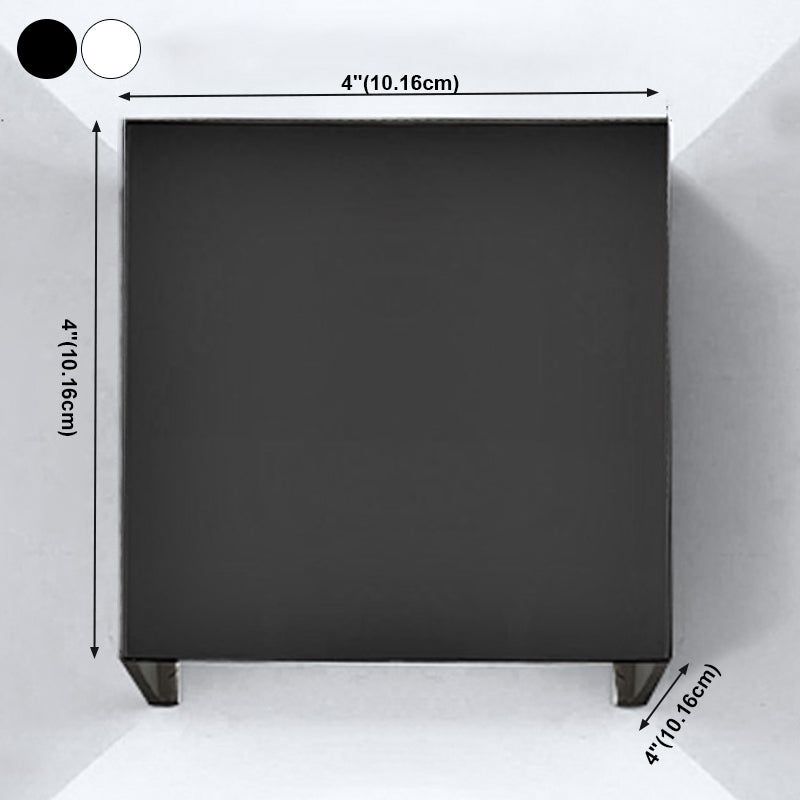 Moderner Stil quadratischer LED -Wandleuchten Beleuchtung Metall 1 Leichte Wandmontagelampe