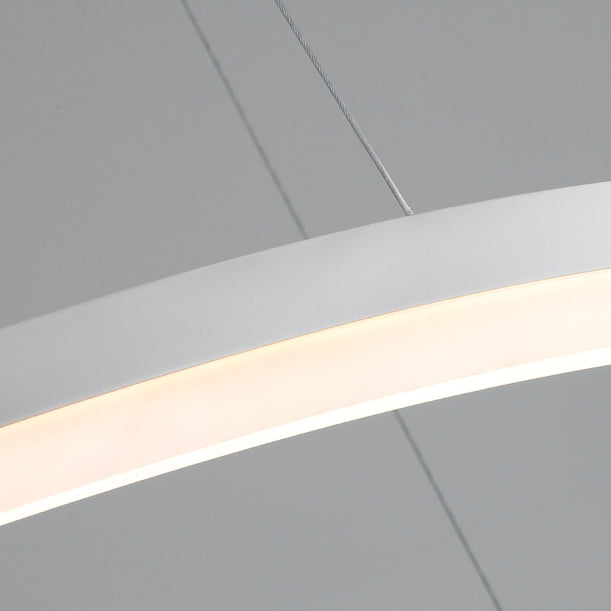 Naadloze rondingen hangende lichtarmatuur eigentijdse kroonluchter metaal 1 licht