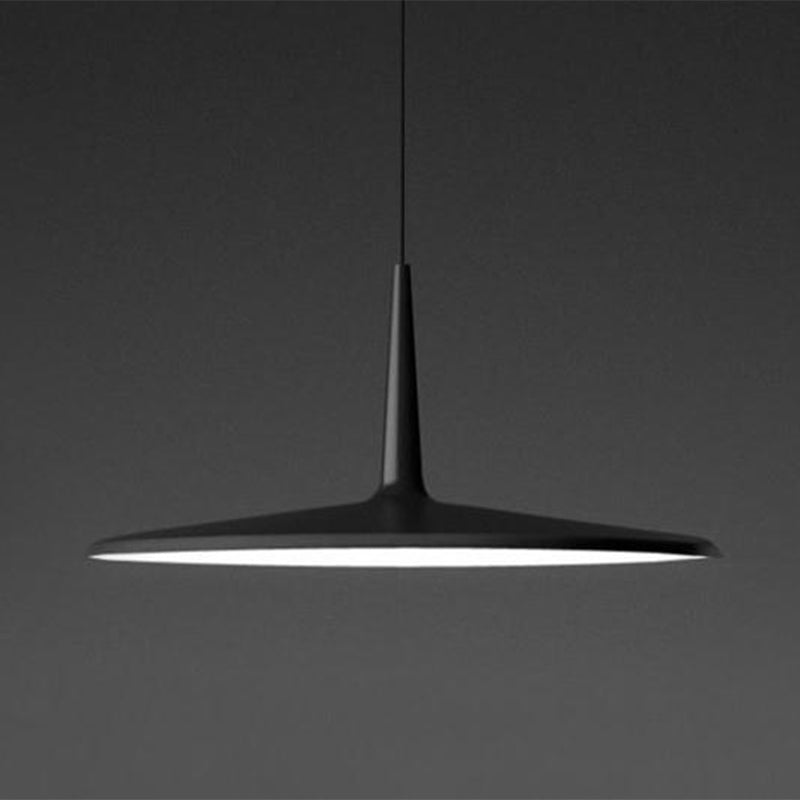 Moderne creatieve LED -hangende lamp gelakte aluminium hanger licht met acrylschaduw