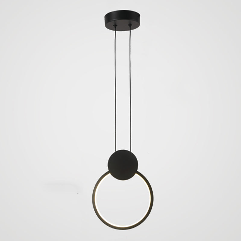 Silicone Black Led hangende lamp in moderne artistieke stijl aluminium lineaire hanglamp voor slaapkamer