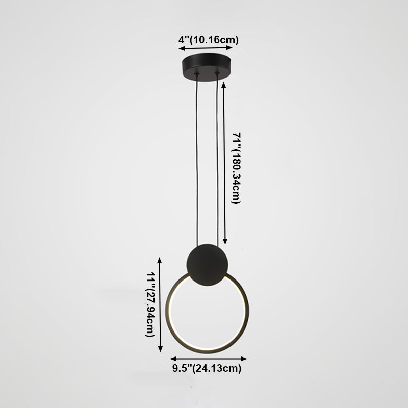 Silicone Black Led hangende lamp in moderne artistieke stijl aluminium lineaire hanglamp voor slaapkamer