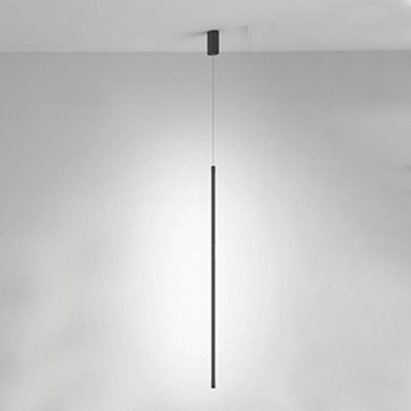 Moderner Stil Linearer Schatten hängend leichter Metall 1-Licht-Hanglampe für Wohnzimmer