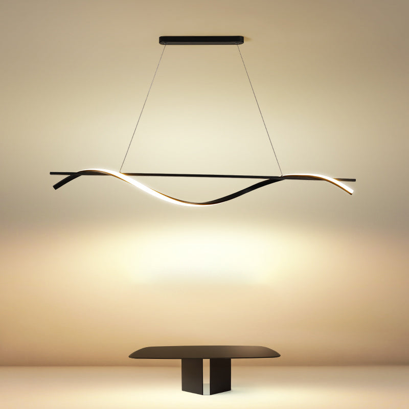 Modern Style Linear Shape Island Light Metal 1 Light Island Lighting Fixture
