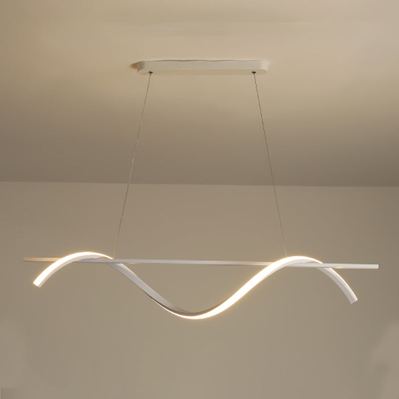 Modern Style Linear Shape Island Light Metal 1 Light Island Lighting Fixture