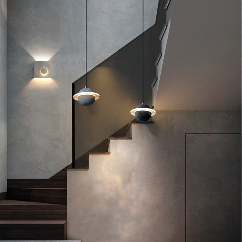 Globe minimalisme stijl hangende lamp enkele lichte stenen hanger lamp armatuur