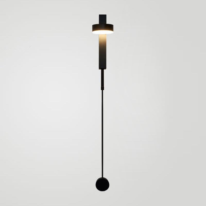 Zeitgenössische einfache Metallwand -Wandleuchte einzelnes Licht rotierendes Wandlicht für Wohnzimmer