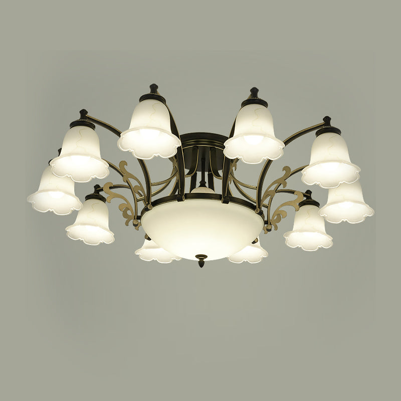 Zeitgenössische Unterputzleuchte, minimalistische Deckenleuchte mit Glasschirm für Schlafzimmer