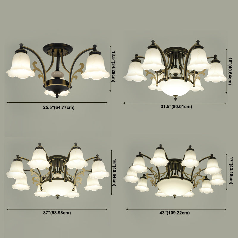 Zeitgenössische Unterputzleuchte, minimalistische Deckenleuchte mit Glasschirm für Schlafzimmer