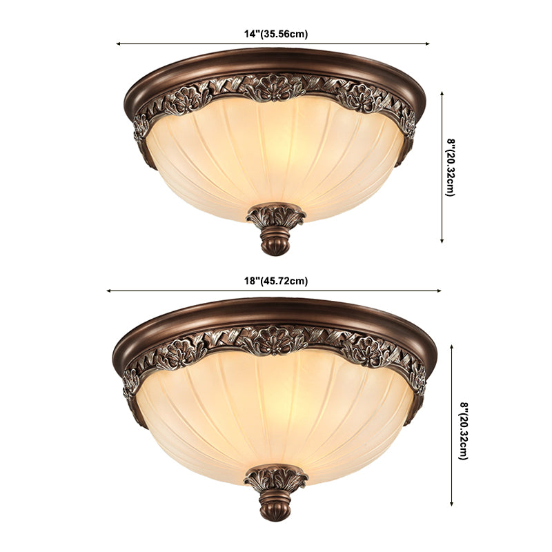 Modern Flush Mount Light with Glass Shade Ceiling Lamp for Bedroom Living Room