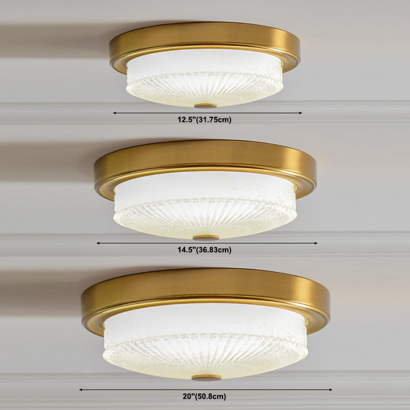 Modern Flush Mount Light LED Ceiling Lamp with Glass Shade for Sitting Room Living Room