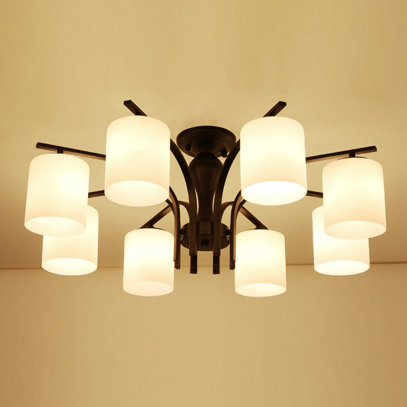 Modern Flush Mount Light Simple Ceiling Lamp with Glass Shade for Drawing Room Living Room