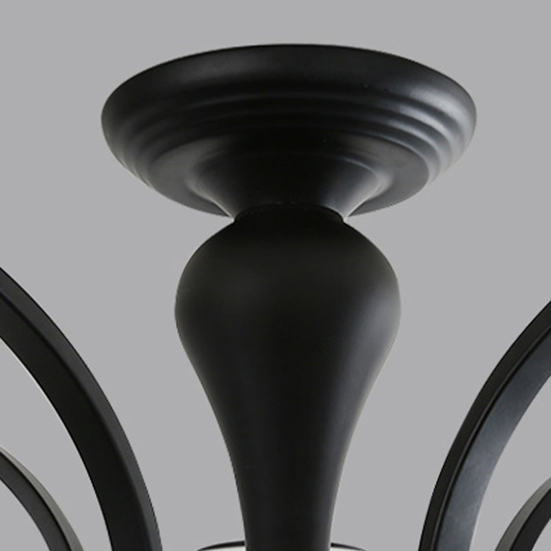 Modern Flush Mount Light Simple Ceiling Lamp with Glass Shade for Drawing Room Living Room