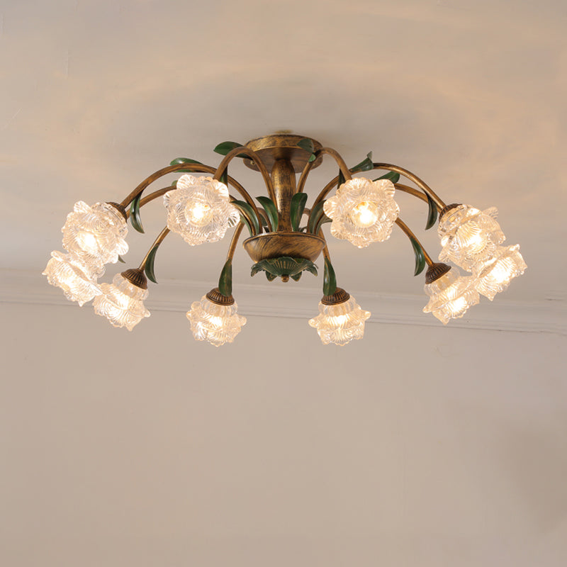 Simple Style Flush Mount Ceiling Light Fixtures Modern Ceiling Lamp with Glass Shade