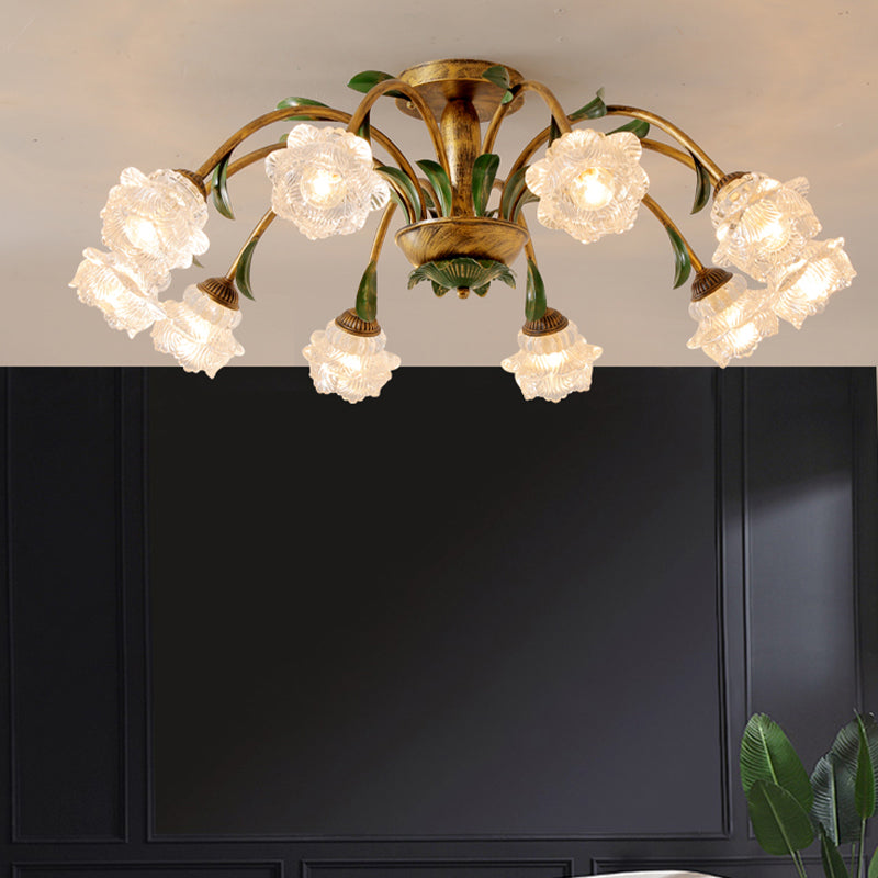 Simple Style Flush Mount Ceiling Light Fixtures Modern Ceiling Lamp with Glass Shade