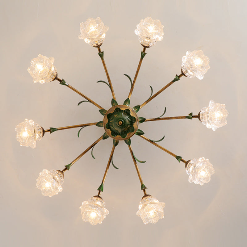 Simple Style Flush Mount Ceiling Light Fixtures Modern Ceiling Lamp with Glass Shade