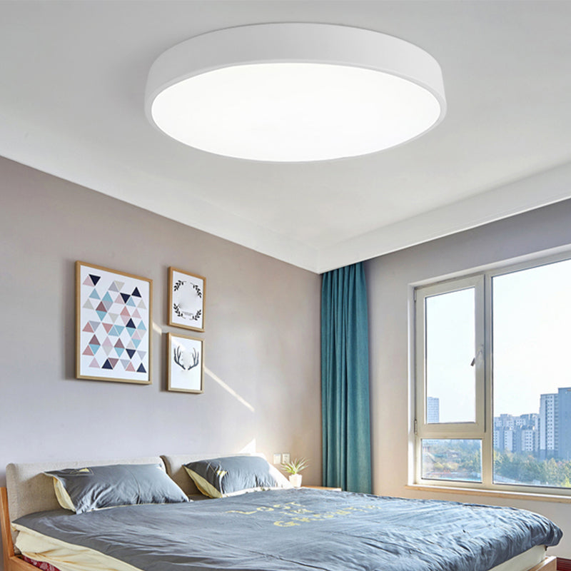 Lámpara de techo simple con luz LED empotrada moderna con pantalla acrílica para dormitorio