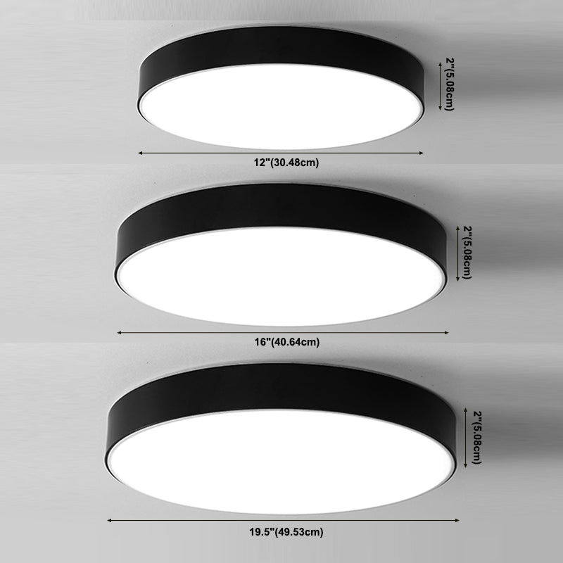 Modern LED Flush Mount Light Simple Ceiling Lamp with Acrylic Shade for Bedroom