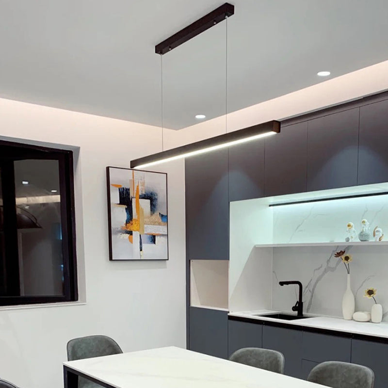 Moderne stijl eenvoudige hangende lamp led rechthoek hanglamp voor eetkamer