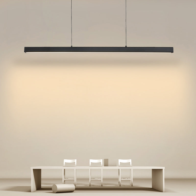 Moderne stijl eenvoudige hangende lamp led rechthoek hanglamp voor eetkamer