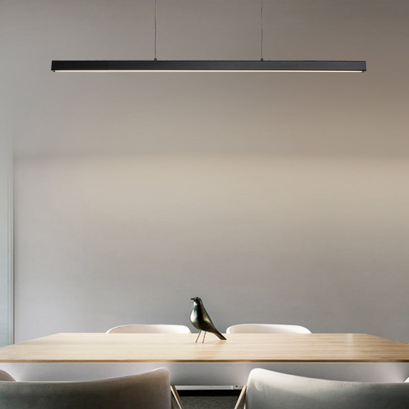 Modern Style Simple Hanging Light Fixture LED Rectangle Pendant Light for Dining Room