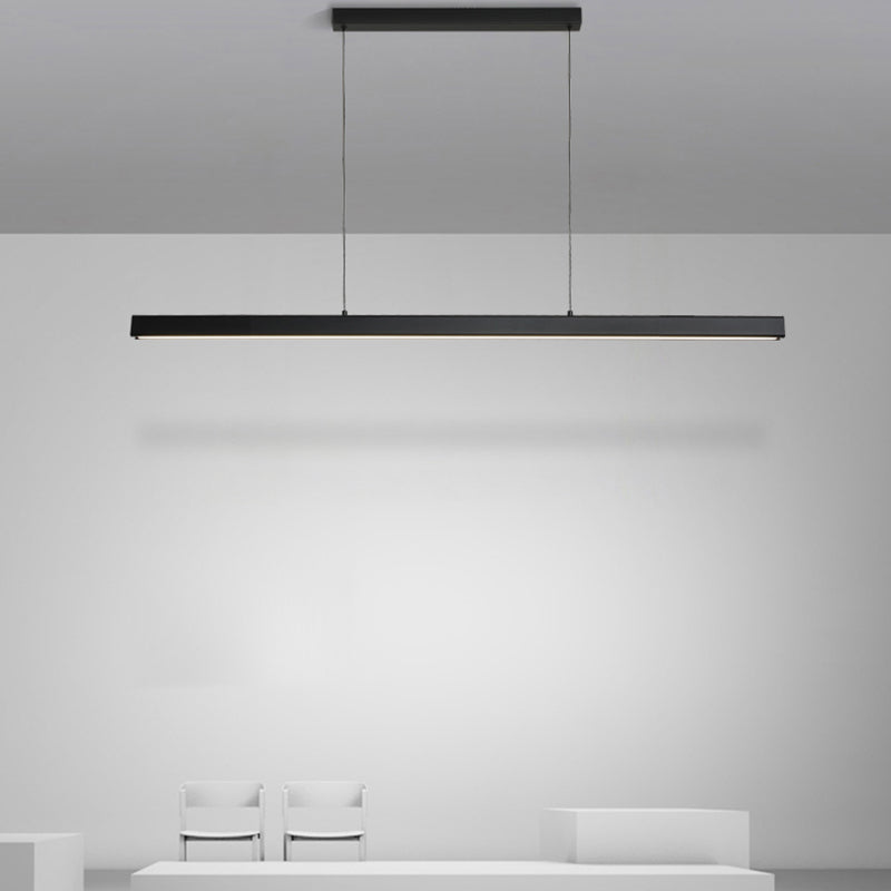 Modern Style Simple Hanging Light Fixture LED Rectangle Pendant Light for Dining Room