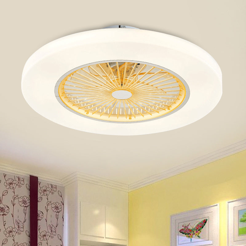 Sala de estar de donas Semi Flushmount Acrílico Acrílico Amarillo/Rosa LED LED CELOCHING LINULACIÓN, 23 "de ancho
