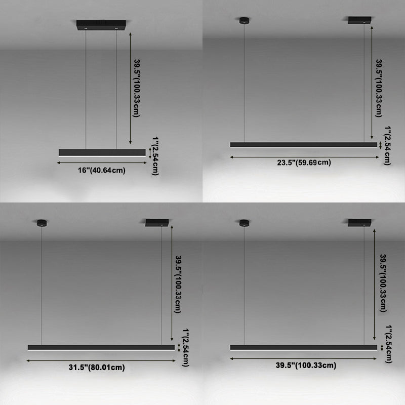 Lémière suspendue simple moderne LED DIGNAGE LED PRENDANT PRENDANT