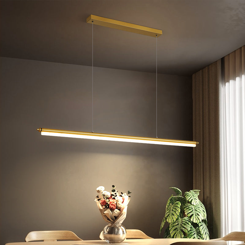 Moderner Stil Einfache hängende leichte LED Long Strip Anhängerlampe für Esszimmer