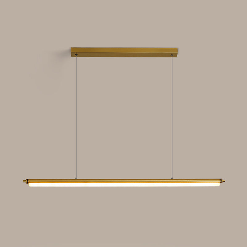 Moderner Stil Einfache hängende leichte LED Long Strip Anhängerlampe für Esszimmer
