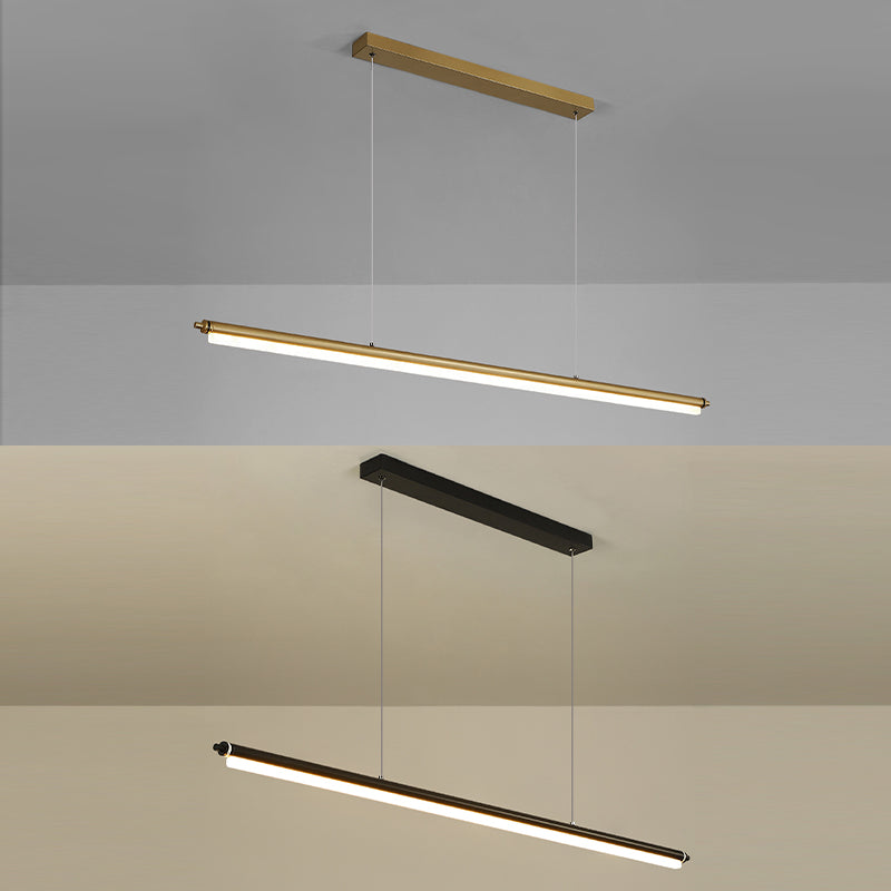 Moderner Stil Einfache hängende leichte LED Long Strip Anhängerlampe für Esszimmer