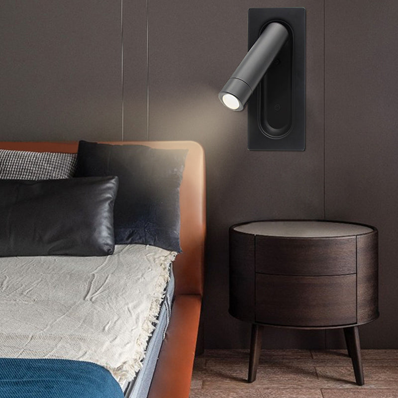 Black Metall Wandleuchte moderne Wandmontage Leuchte Leselampe für Schlafzimmer