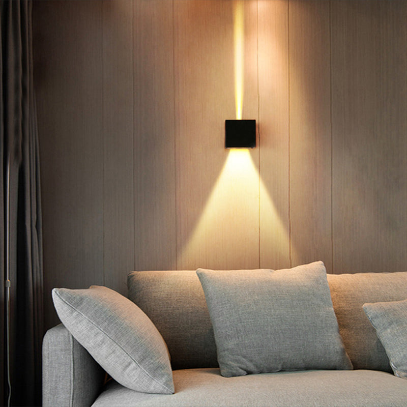 Zeitgenössische einfache Wandleuchte LED Black Wall-Washer Light für Wohnzimmer
