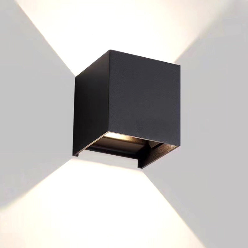 Contemporary Simple Wall Sconce Led Black Wall-washer Light for Living Room