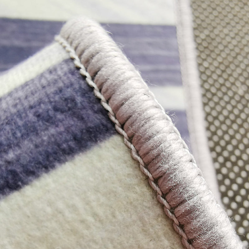 Grey Modern Carpet Plant Pattern Polyester Area Rug Stain Resistant Rug for Home Decor