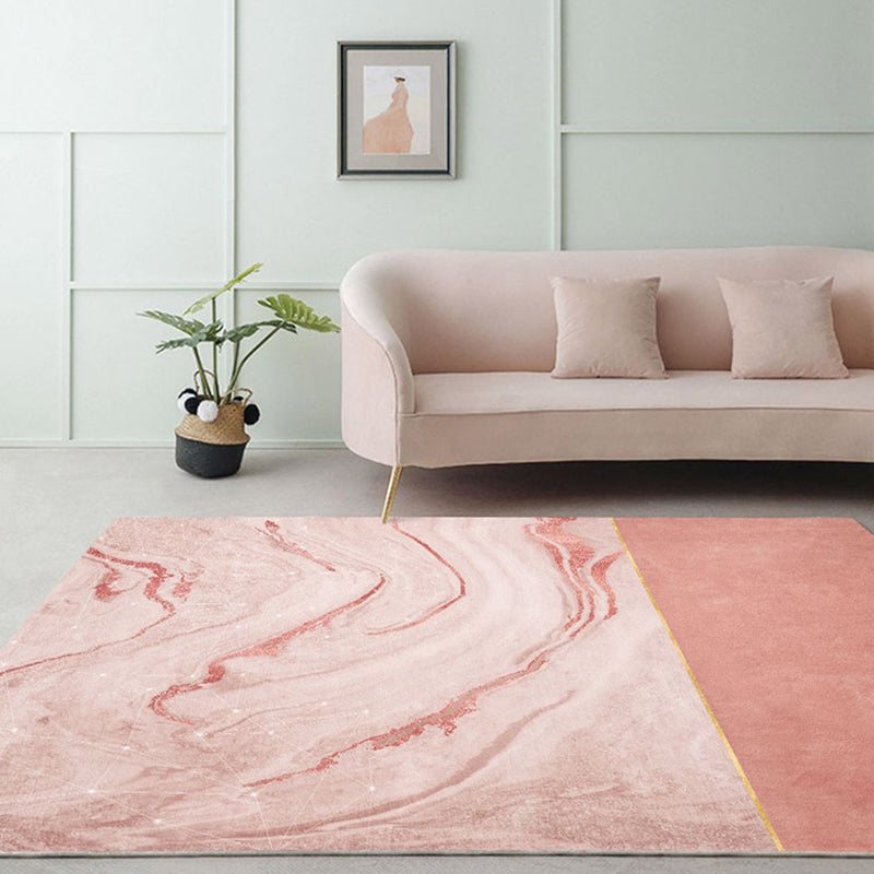 Grey Modern Carpet Plant Pattern Polyester Area Rug Stain Resistant Rug for Home Decor