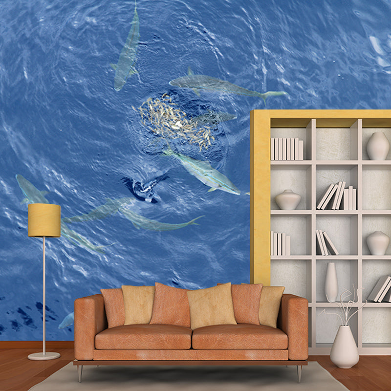 Rich Marine Life Wall Mural Home Decorations for Kitchen Sitting Room, Stain Resistant