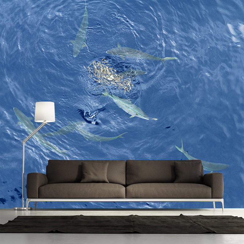 Rich Marine Life Wall Mural Home Decorations for Kitchen Sitting Room, Stain Resistant