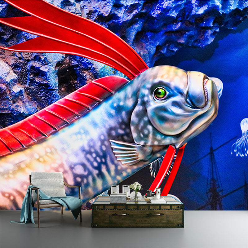 Marine Life Modern Style Moisture Resistant for Sitting Room, Custom Size Available