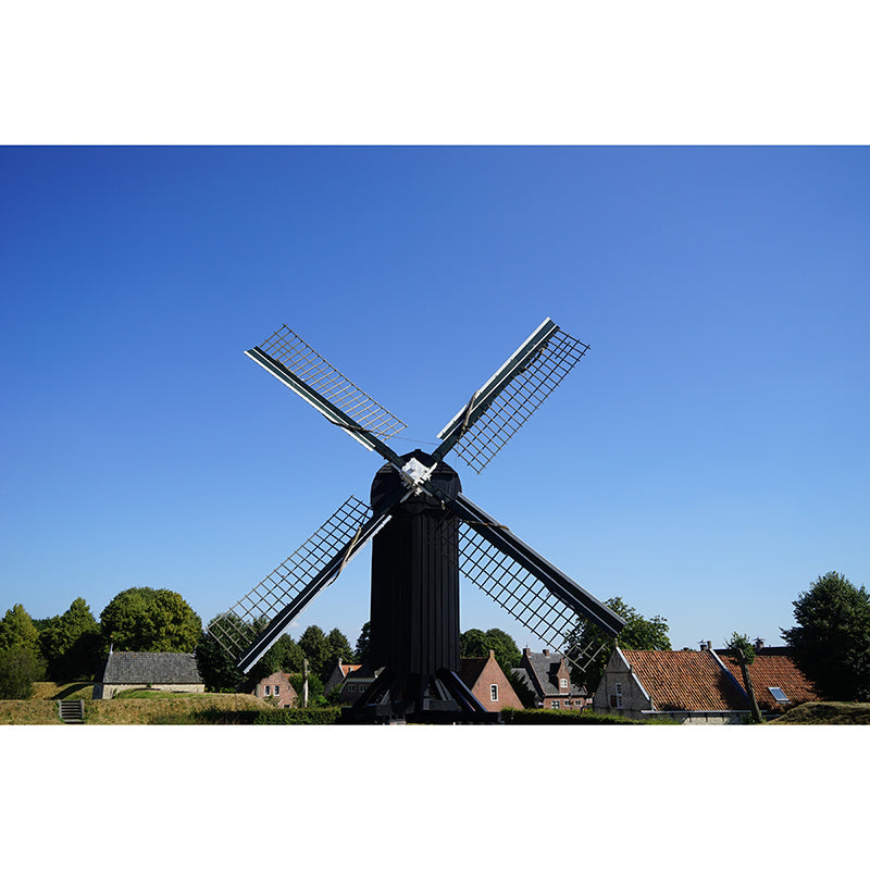 Small Town Scenery Murals Wallpaper Moisture Resistant Wall Decor for Living Room