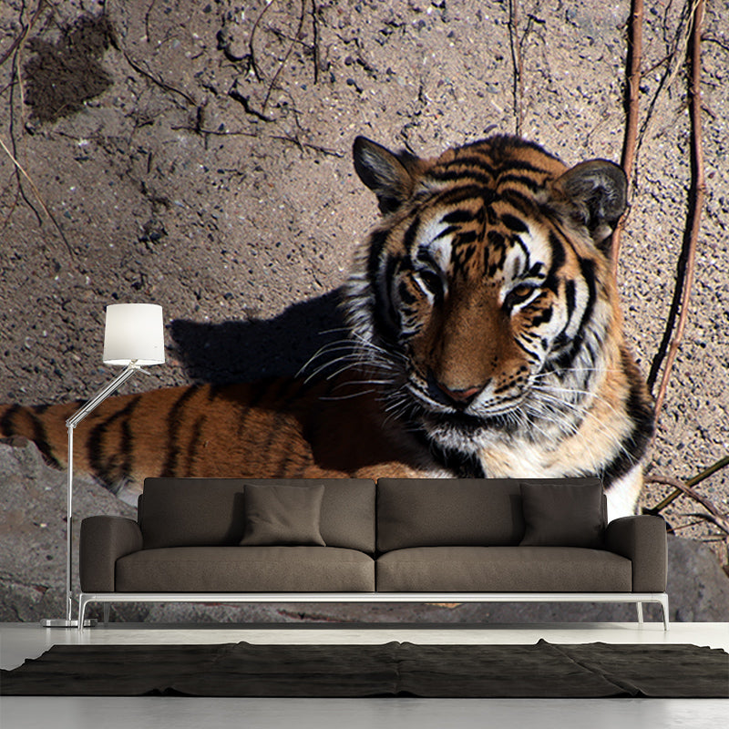 Tiger Mural Wallpaper Living Room Decoration, Personalized Size Available