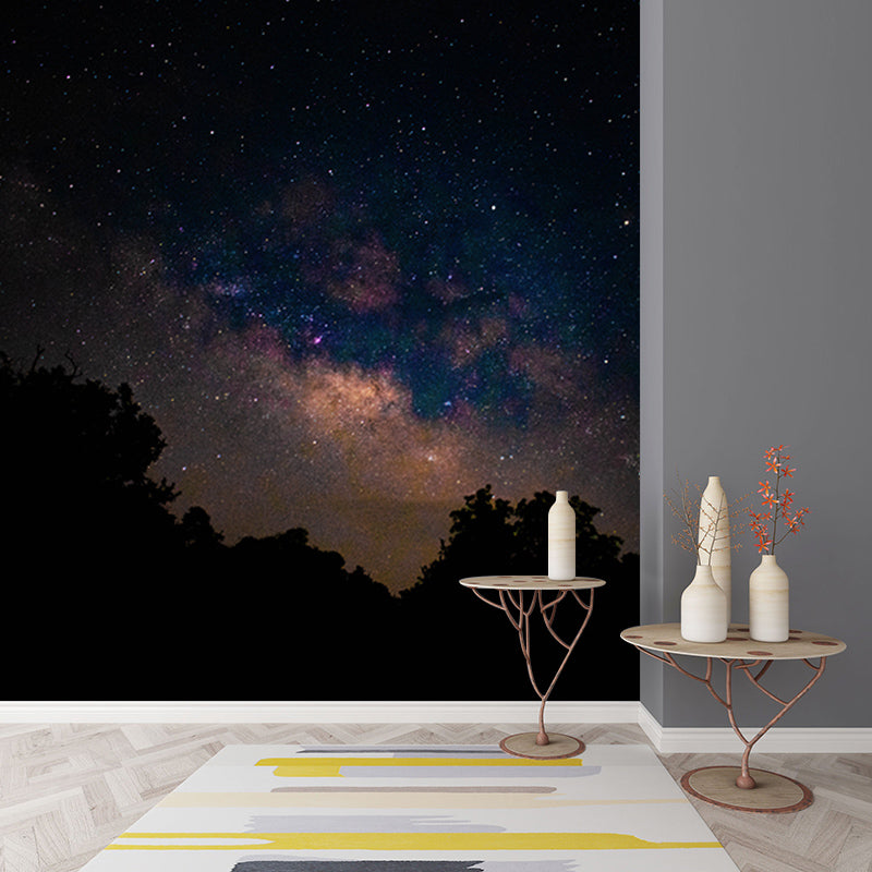 Modern Style Galaxy Murals Wallpaper for Living Room, Custom Size Available