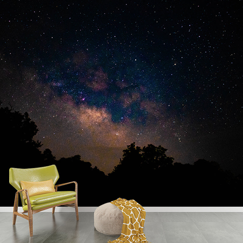 Modern Style Galaxy Murals Wallpaper for Living Room, Custom Size Available