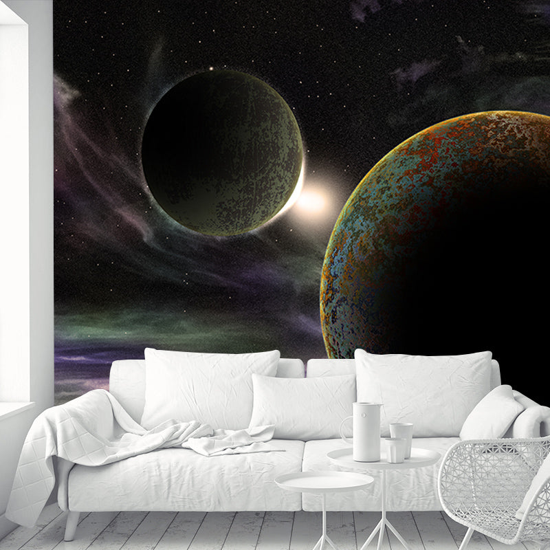 Modern Style Galaxy Murals Wallpaper for Living Room, Custom Size Available